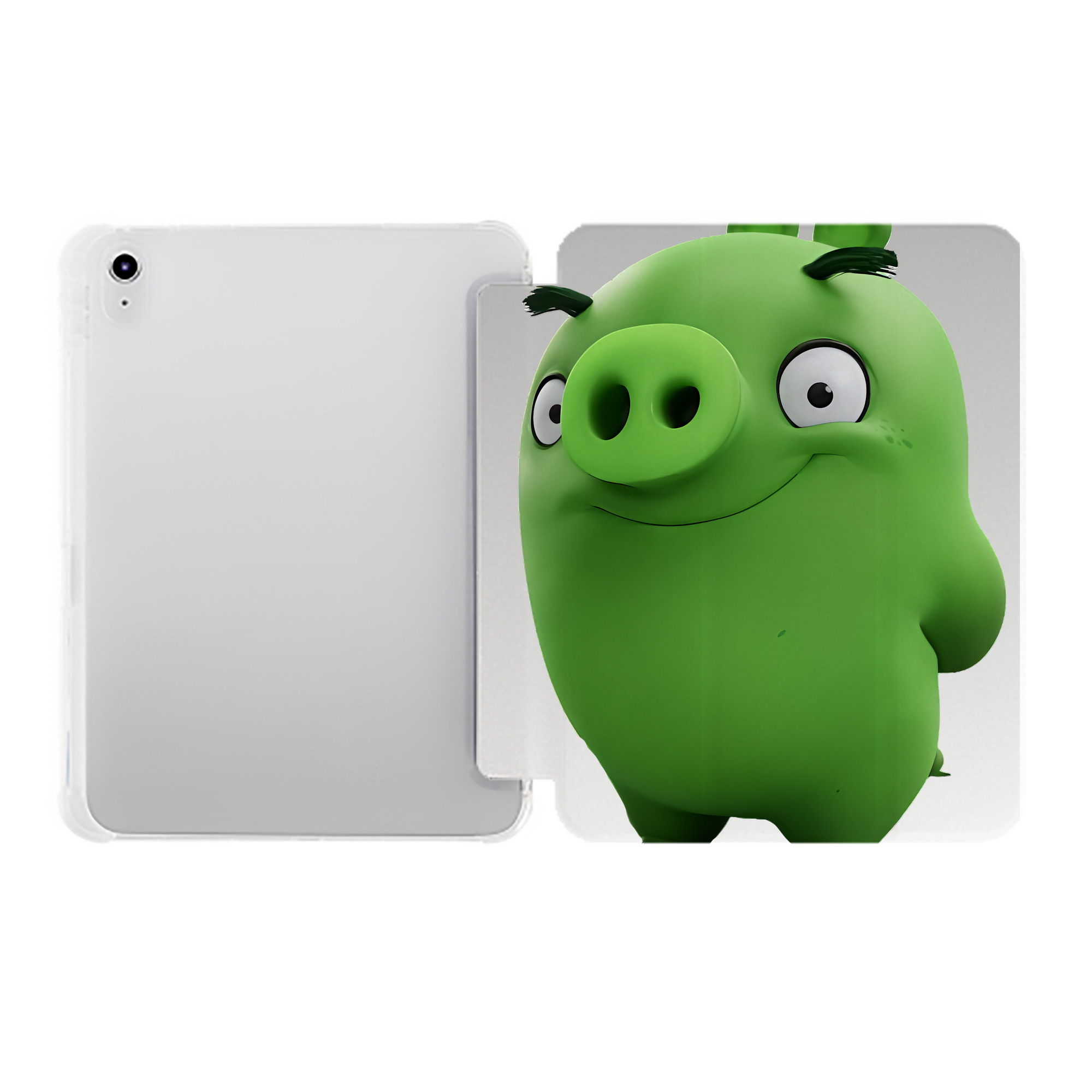 （画像用） Angry Birds アングリーバード IPad ケース ペン収納付き 三つ折りスタンド PUレザー×シリコン 対応機種9.5/10.5/10.9インチ